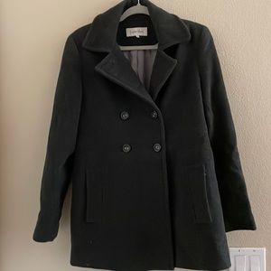 Gray Calvin Klein Wool Pea Coat